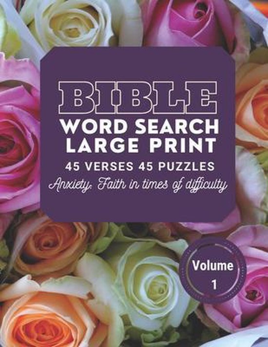 Bible Word Search Large Print 45 verses 45 puzzles Volume 1 - cover