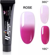 Temperatuur veranderende polygel Rose 15 gram