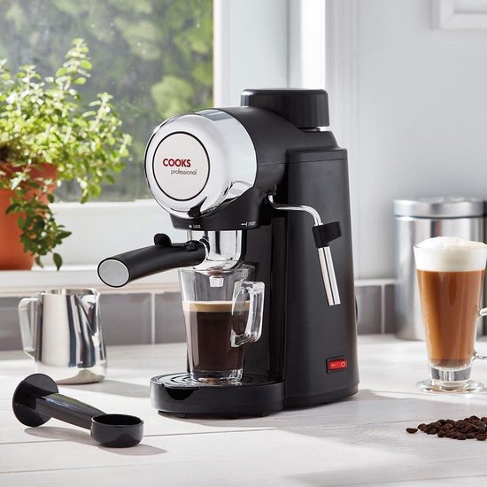 Espressomachine Espresso Coffee Machine Cooks Professional 800w zwart