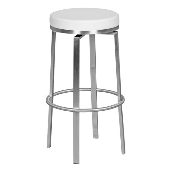 Bar Rek Rond Barkruk - Kruk - Rond - Draaibaar - Wit - Ø 37 cm | bol.com