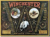 Winchester Repeating Arms Co. . Metalen wandbord 31,5 x 40,5 cm.