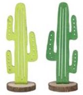 Zomer - Pb. 1 Wood Cactus 2 Keuzemogelijkheden. Green 7,5x21 Cm