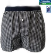 Embrator 2-pack mannen Boxershort Loose Fit geweven katoen donkerblauw/wit 3XL