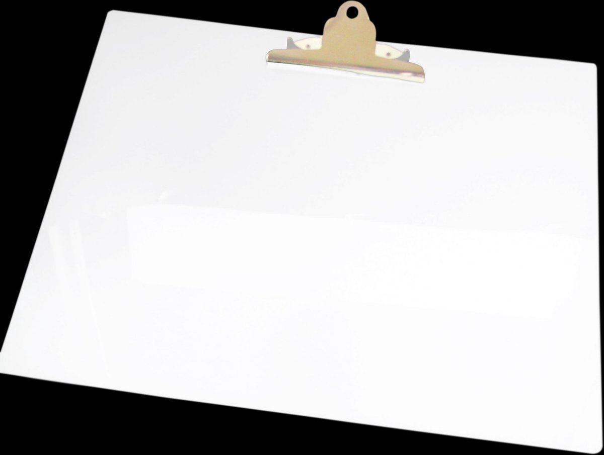 LPC Klembord clipboard kunststof - wit -A3 liggend