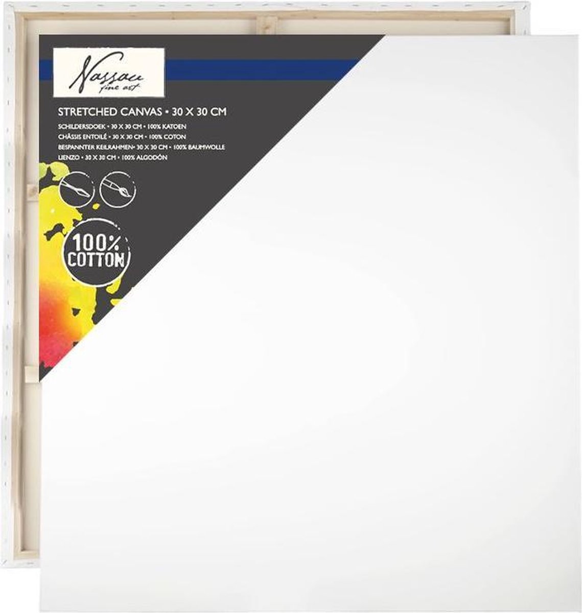 Schildersdoeken Set 12pcs - Formaat 30x30 cm - geschikt voor acryl-, olie- en aquarelverf - hoogwaardige kwaliteit canvas - perfect voor middelgrote schilderijen - goede prijs-kwaliteitverhouding — afbeelding 15