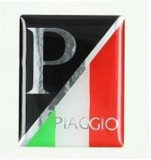 Sticker logo voorscherm zwart Italy 3d Piaggio Vespa LX Primavera Sprint