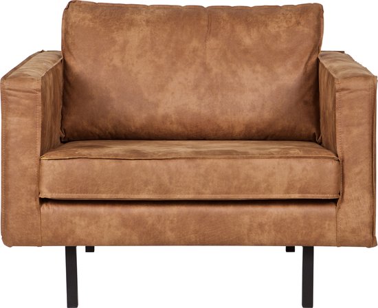 BePureHome Rodeo Fauteuil - Recycle Leer - Cognac - 85x105x86