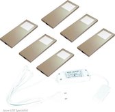 Keukenverlichting | HERA Saksen | RVS | set van 6 | onderbouwverlichting