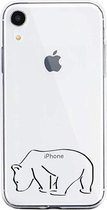 Apple Iphone XR transparant siliconen hoesje - IJsbeer