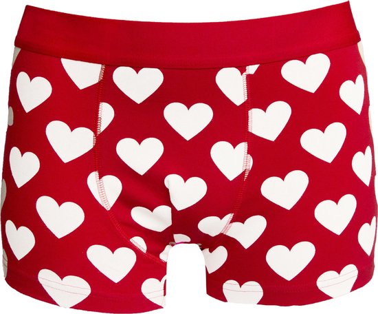 methaan hoe te gebruiken havik MijnOnderbroek Valentijnsdag boxershort (hartjes) - Liefdes onderbroek -  Rood/Wit - Maat M | bol.com