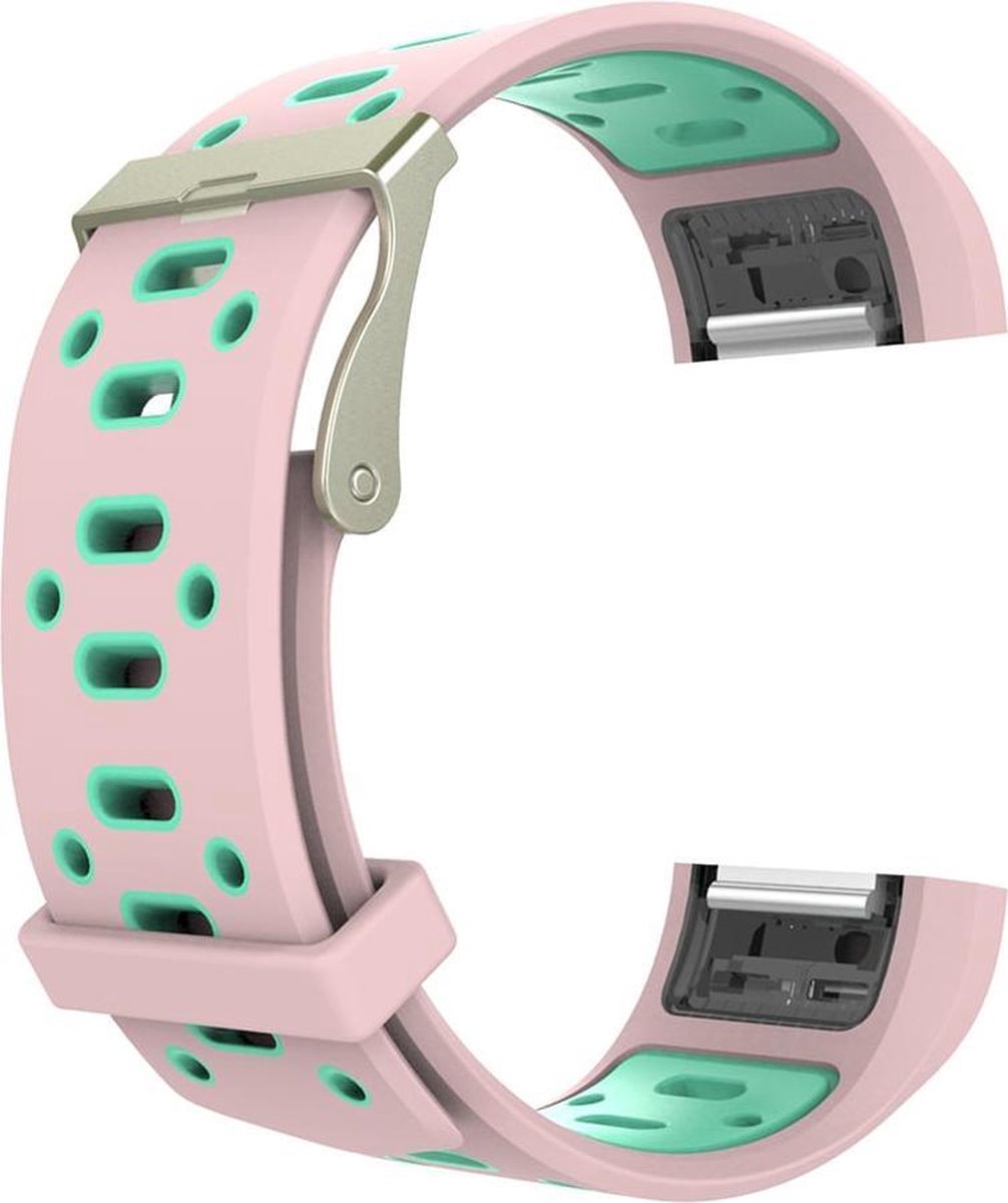 watchbands-shop.nl Siliconen bandje - Fitbit Charge 2 - GroenRoze