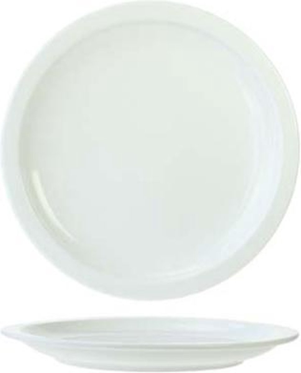 Cosy&Trendy Everyday Plat bord Set-6 - Wit - 27cm