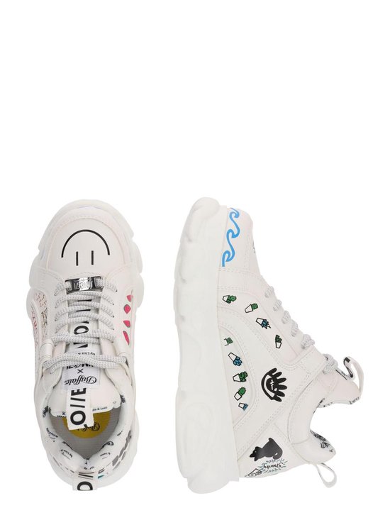 Buffalo sneakers hoog bufallo x j1mo71 by lisa \u0026 lena - graffiti style  Wit-36 | bol.com