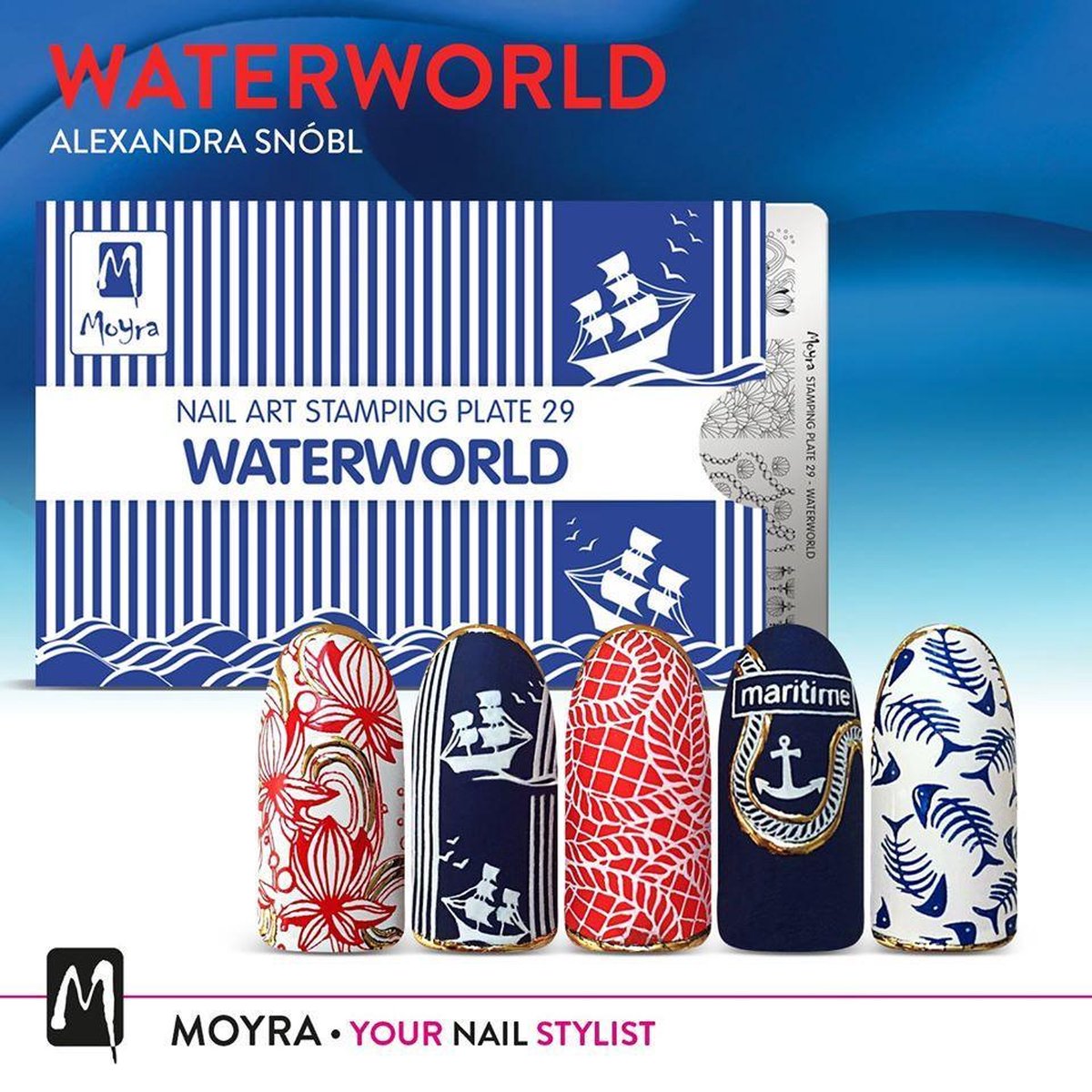 Goedkoopste Moyra Stamping Plate 29 - Waterworld