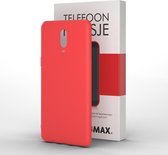 BMAX Hoesje Rood geschikt voor OnePlus 6T / Dun en beschermend telefoonhoesje / Case