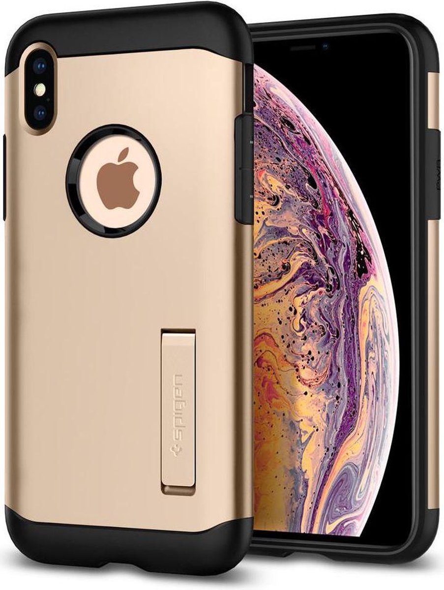 Spigen Slim Armor hoesje iPhone XS Max Goud Case