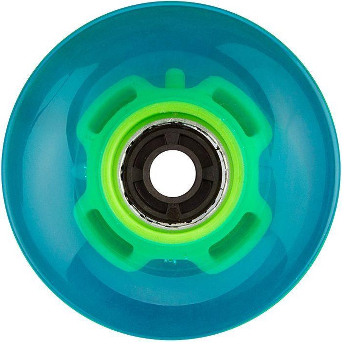 Nijdam LED Wielen voor Flip Grip Board 60 x 45 mm /Fluorgroen Blauw