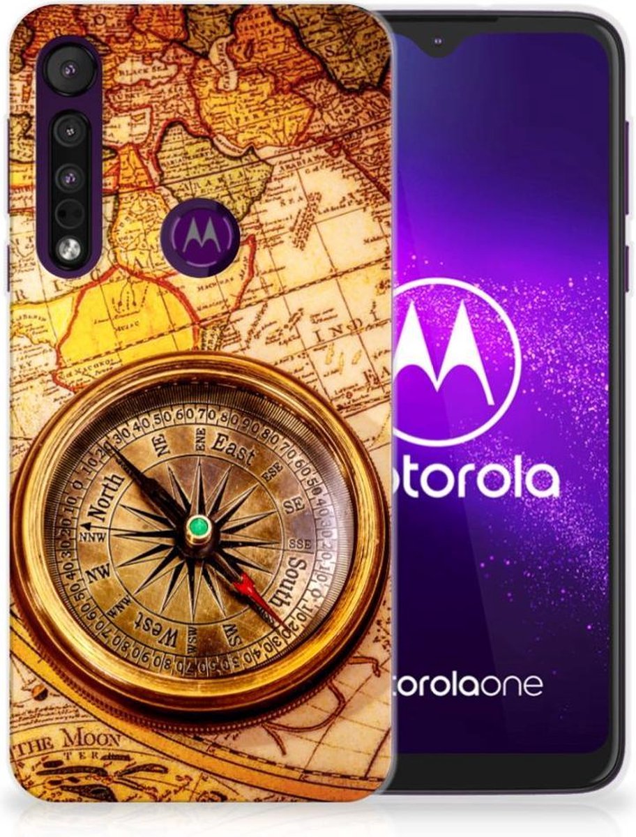 Motorola One Macro Siliconen Back Cover Kompas