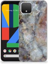 TPU Siliconen Hoesje Google Pixel 4 Marmer Grijs