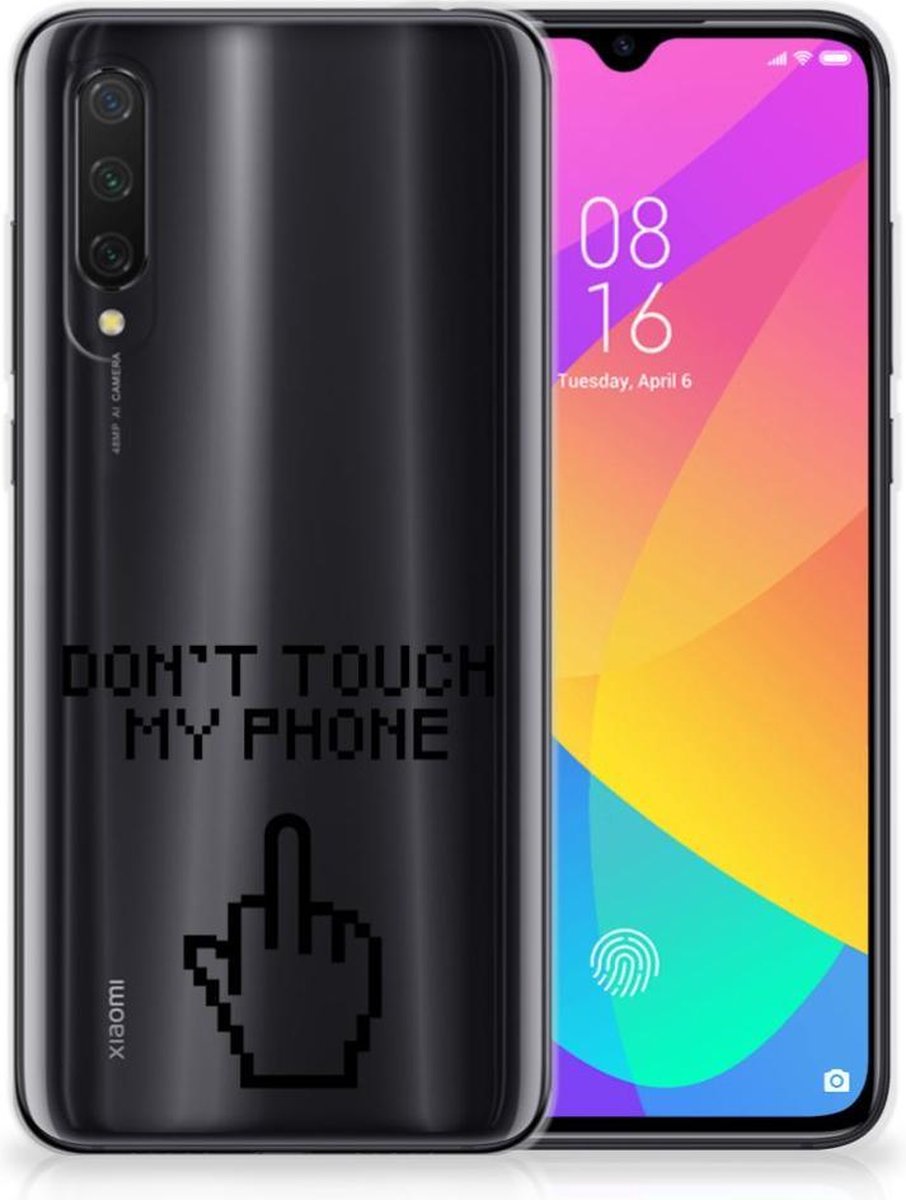 Xiaomi Mi 9 Lite Silicone-hoesje Finger Don't Touch My Phone