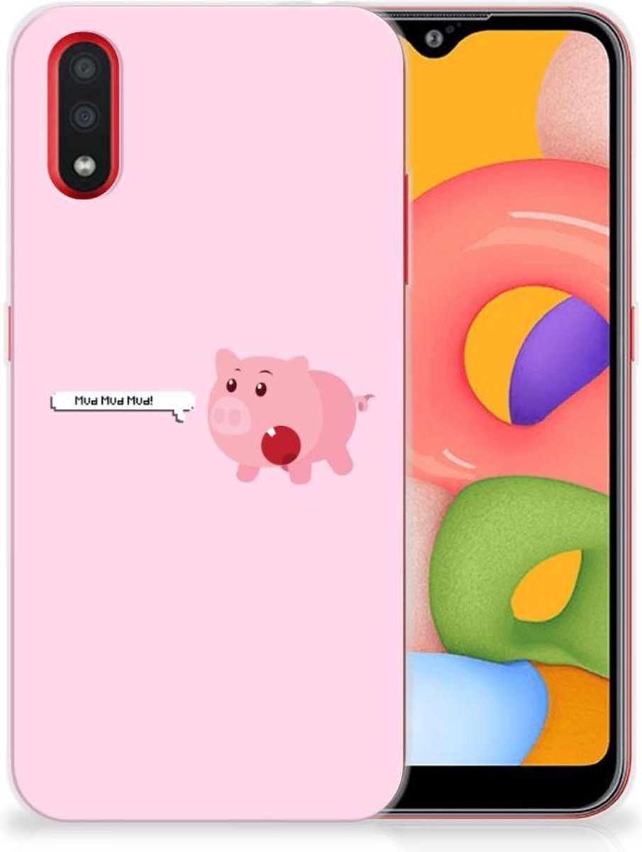Samsung Galaxy A01 Telefoonhoesje met Naam Pig Mud