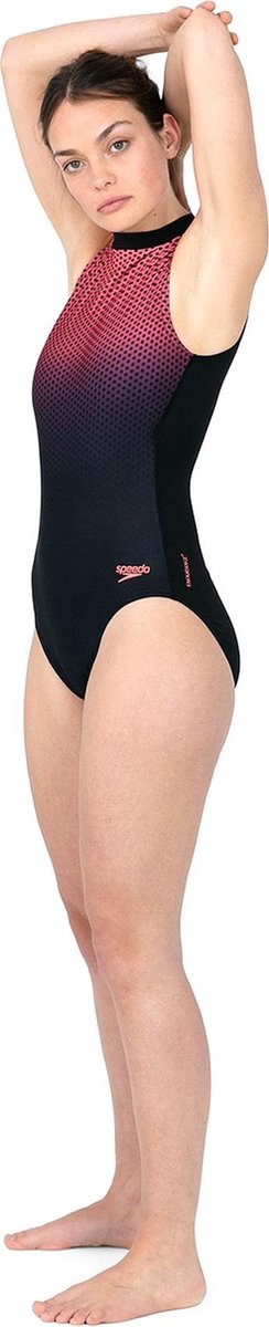 Speedo Placement Hydrasuit Sportbadpak Maat 46 Volwassenen Zwartrood