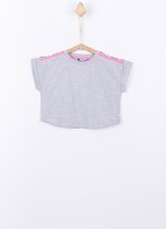 Tiffosi-meisjes-short shirt-t-shirt-Rosie-kleur: grijs, neon roze-maat 116