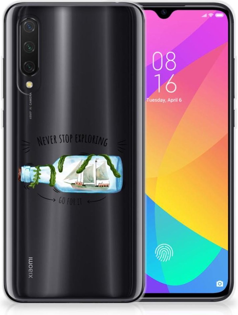 Xiaomi Mi 9 Lite Telefoonhoesje met Naam Boho Bottle
