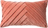 Dutch Decor FEMM - Sierkussen velvet Muted Clay 30x50 cm - roze