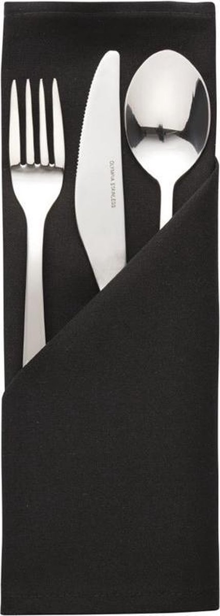 Mitre Essentials Ocassions Servet Zwart 51 X 51cm HB561