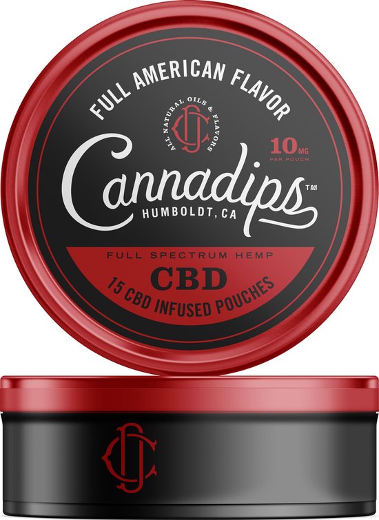 Cannadips CBD olie 16% Full American Flavor 10 mg - 15 pouches