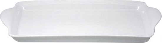 Cakeschotel/cakebord wit porselein 35 cm - Keukenbenodigdheden - Cake serveren/presenteren - Gebakbord/schotel