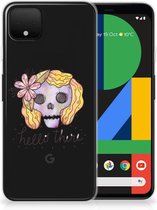 Google Pixel 4 XL Silicone Back Case Boho Skull