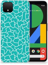 Google Pixel 4 XL Hoesje maken Design Cracks Blue