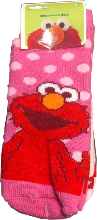 meubilair Nebu herberg Sesamstraat Baby sokken - 2 Paar Elmo - Roze / Licht Roze | bol.com