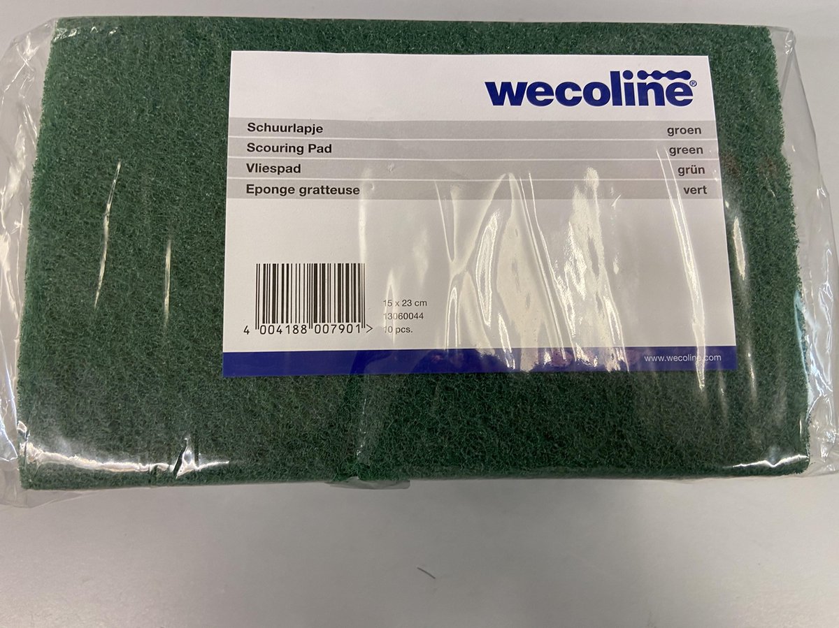 Goedkoopste Weco schuurlapje groen 150x230 mm 10 stuks