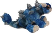 Dinosaurus blauw zittend 30 cm