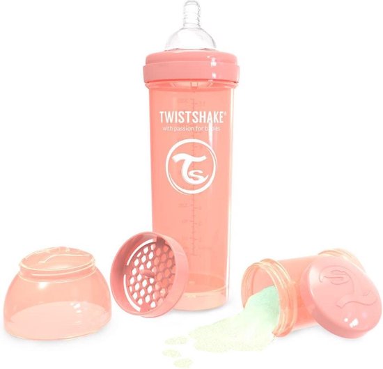 Product: Twistshake Babyfles 330ml Pastel Peach, van het merk Twistshake