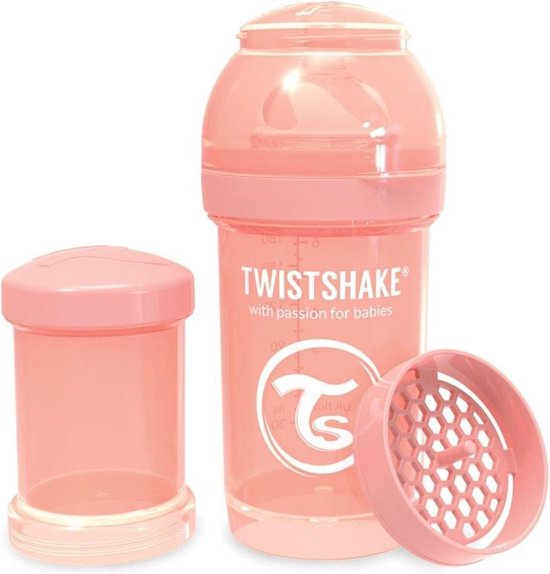 Babyflesje - Twistshake Babyfles Antikoliek 180Ml - Pastel Peach