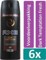 Axe Deodorant Spray 150 ml Dark Temptation Fresh 6 stuks Voordeelverpakking
