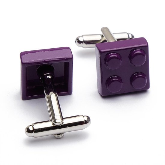 Bol Com Manchetknopen Lego Legoblokje Paars