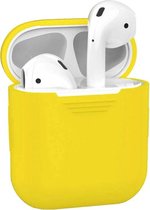 AirPods hoesje case cover geel - siliconen hoesje - schokabsorberend rubber