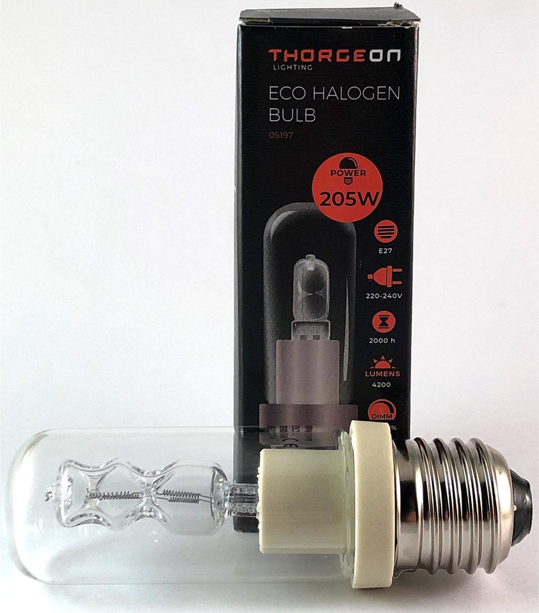 THORGEON HALOLUX Lampe tubulaire ECO 205W E27 Clair | bol.com