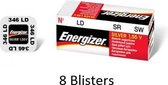 8 stuks (8 blisters a 1 stuk) Energizer 346 knoopcel batterij Zilver-oxide (S) 1,55 V