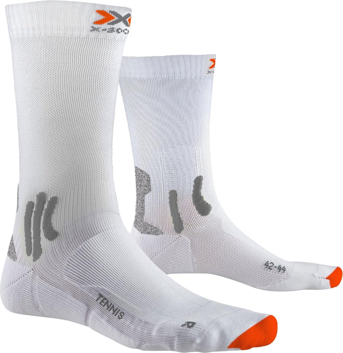 X-Socks Sportsokken - Maat 45-47 - Unisex - Wit/Oranje/Grijs