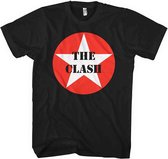 The Clash - Star Badge Heren T-shirt - XL - Zwart