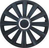 AutoStyle Wieldoppen 17 inch Spyder zwart - chroom ring