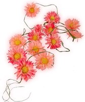 Margrieten aan een lint Kunstbloem - Lint kunstbloemen - 200 cm - Peach