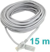 CAT5E RJ45 UTP LAN Ethernet Kabel - FTP Netwerk Internet Extender Connector - DSL STP Wifi ISDN Verlengkabel - Male To Male - Netwerkkabel - 15 Meter