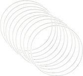 Set van 10 Metalen ringen wit Ø30cm